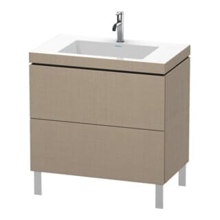 Duravit Waschtischunterschrank c-bonded L-Cube 80x48cm, 1 Hahnl., lei, 2 Ausz., stehend