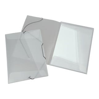 Eichner PP-Collegemappen A4 + 3 Flügelklappen und Eckspann-Gummi transparent