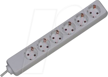 Bachmann Steckdosenleiste 6f. m.Winkelstecker ws 381.241S