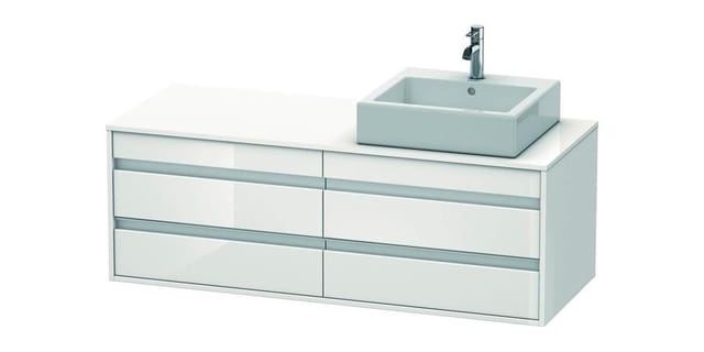 Duravit Waschtischunterschrank Ketho 140x55x49,6cm, f AWT, 4 La, B re, we hgl