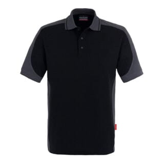 Hakro Polo-Shirt Contrast Performance, schwarz, Unisex-Größe: S