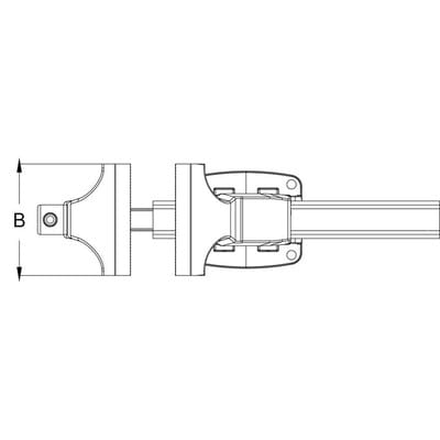 KS Tools Schraubstock ohne Rundteller, 100 mm