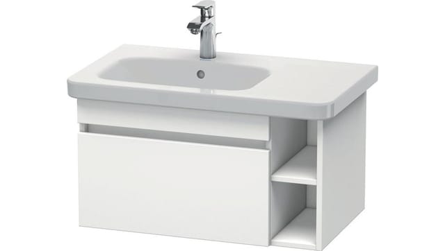 Duravit Waschtischunterschrank DuraStyle 73x44,8cm, Beck. li, weiß matt, 1 Auszug
