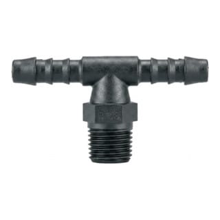 Riegler T-Einschraubstutzen, R 1/4 a., für Schlauch LW 8 mm, SW 14, PA 6