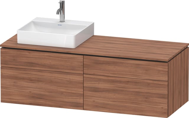 Duravit Waschtischunterschrank L-Cube 142x55x48,2cm, 2 SBK, wd, An L, N Nat