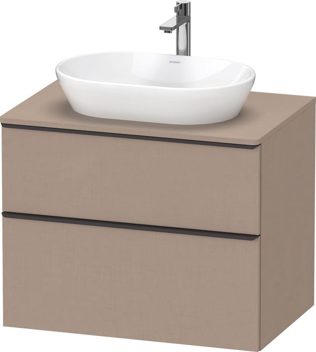 Duravit Waschtischunterschrank D-Neo 80x55cm, sw/Leinen, 2 SBK, 1 A, 1 Pl