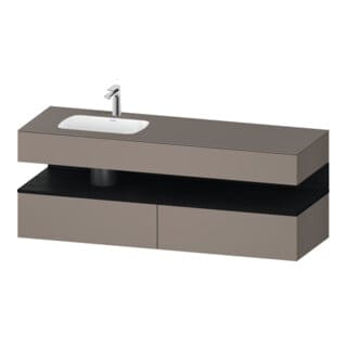 Duravit Einbauwaschtisch-Möbel-Set Qatego 160x50x60cm, Kon-WTU, B l, E sw/Bas ma