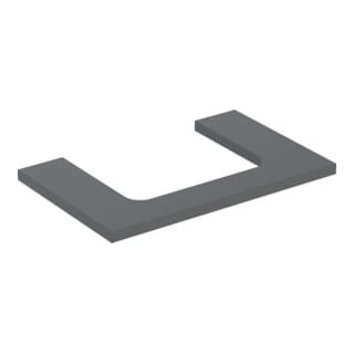 Geberit Waschtisch-Platte One 75x3x47cm, lava/lackiert m, Ausschn mit.