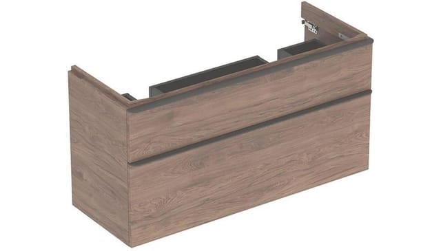 Geberit Dop.-WT-Schr. Smyle Square 118,4x61,7x47cm, 2 L, Holz Nussb hick.