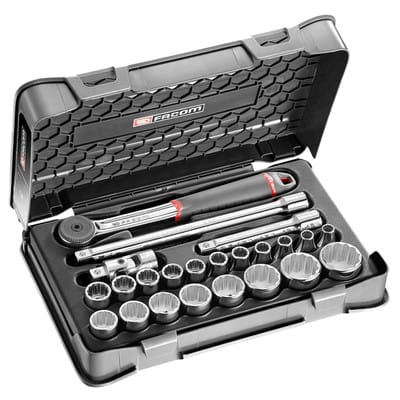 Facom Steckschlüssel-Set 1/2 12-Kant 23-tlg
