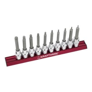 Kraftwerk TX-Bit-Steckschlüssel-Satz lang 70mm MAGALU 1/2", 10-tlg.