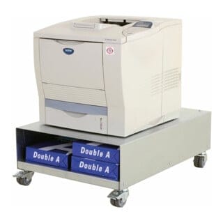Rocholz Druckerwagen Untertischversion SYSTEM 2000 500x600x240 mm RAL9006 (weißaluminium)