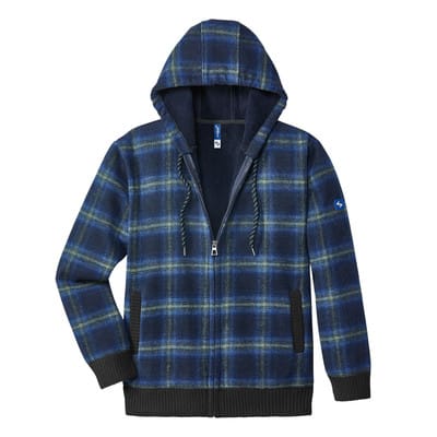 SCHEIBLER Thermojacke Curris blau/grau-kariert Gr. L