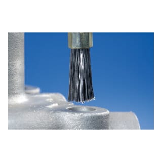 PFERD TOOLS Pinselbürste ungezopft PBU Ø10mm Schaft-Ø6 mm Edelstahl-Draht-Ø0,35