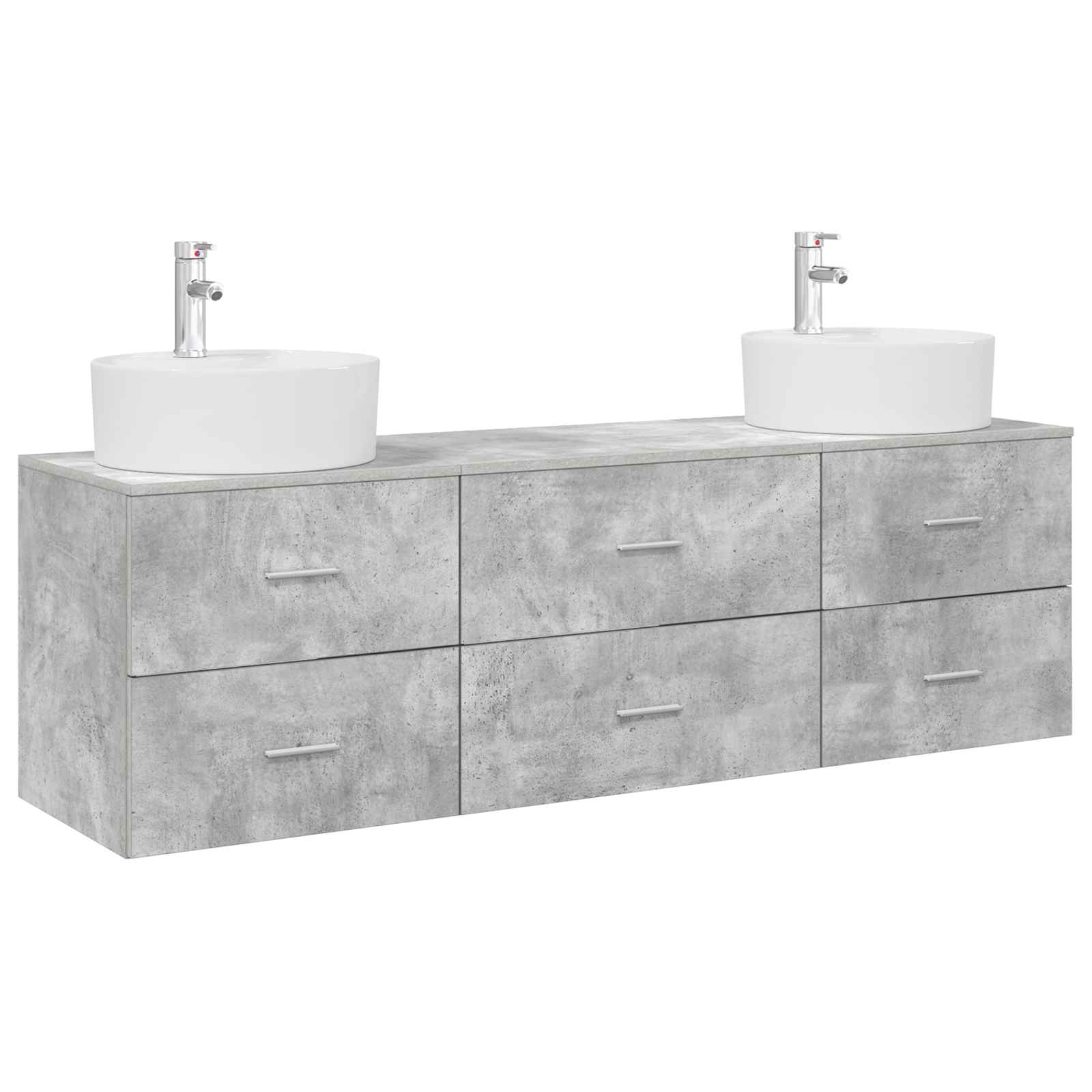 Maison Exclusive - Badezimmerschrank-set 3 Stk. Betongrau 62,5 X