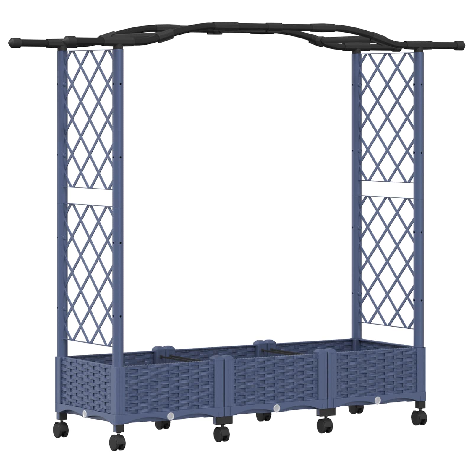 Maison Exclusive - Hochbeet Mit Rankgitter Und Dach Grau 169 X 40
