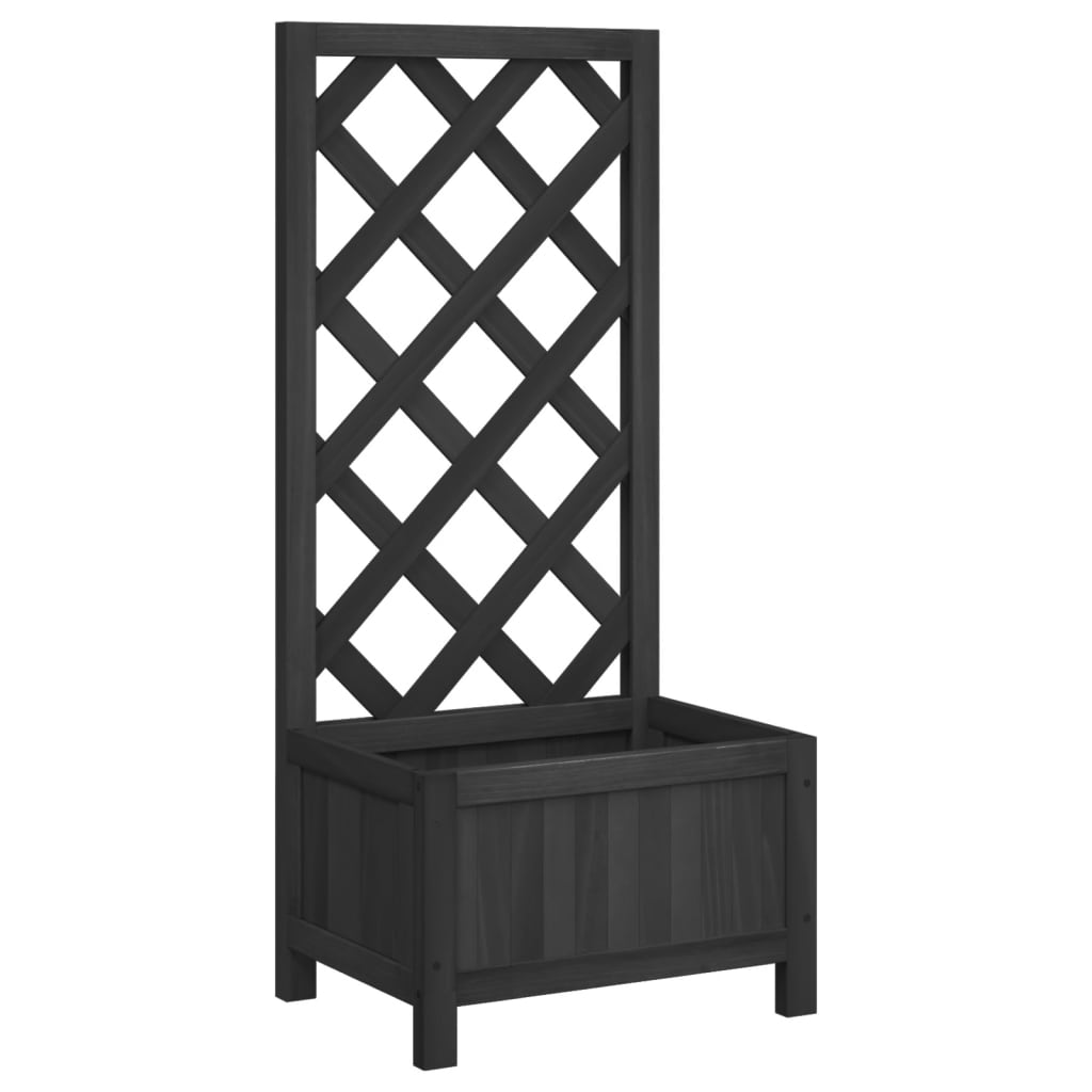 Maison Exclusive - Pflanzkübel Mit Spalier Schwarz 40x30x90 Cm Ma