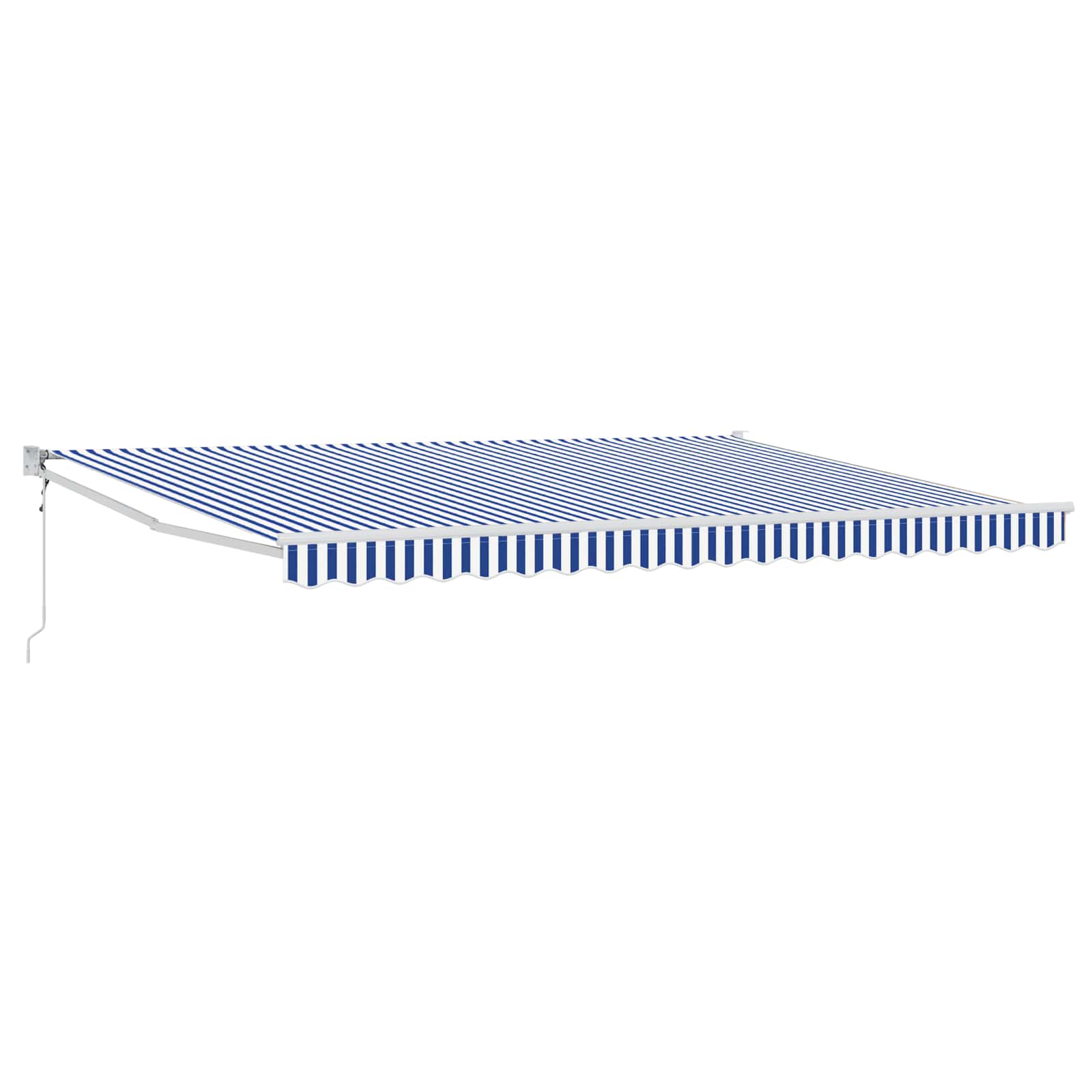 Maison Exclusive - Ausziehbare Markise Blau Und Weiß 4 X 2 M Poly
