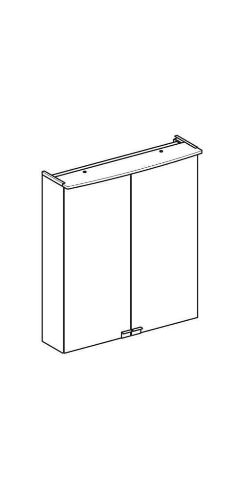 Geberit Spiegelschrank Option Basic 60x67,5x14cm, m Bel ob, 2 Tür., we.