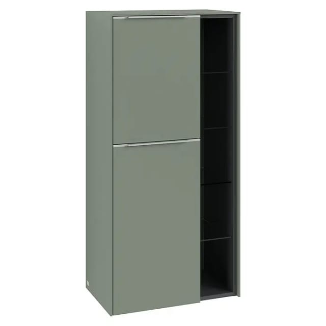 V&B Mittelschrank Subway 3.0 57,4x120x36,2cm, Sch L/Gr AL gl, so gre.