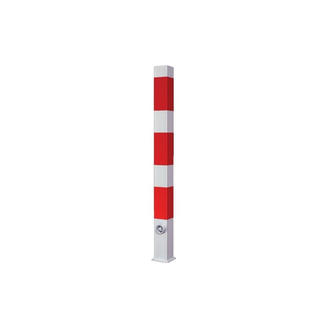Absperrpfosten 70x70 r/w herausnehmbar 1400 mm