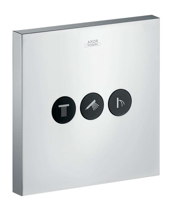 hansgrohe FMS ShowerSelect Square HF UP-Ventil, eckig, 3 Verbraucher, chrom