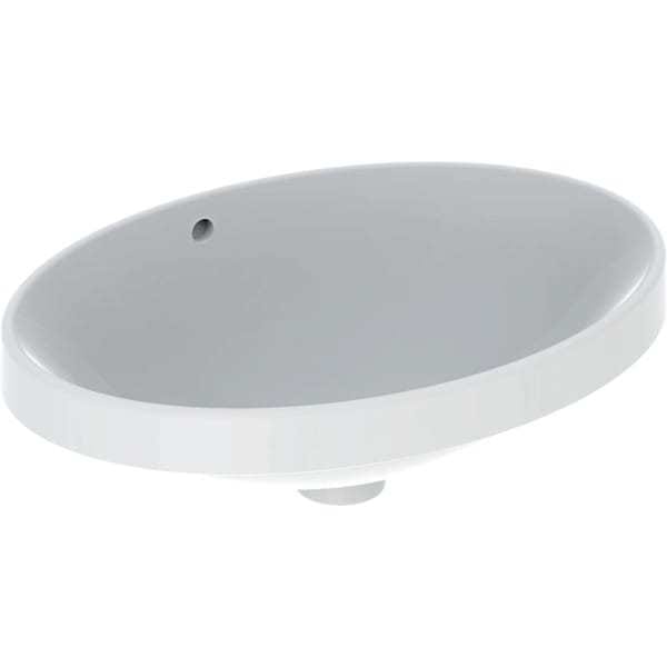 Geberit Einbauwaschtisch VariForm 55x40cm, o Hahnl., m ÜL, ov., we. K-Tect