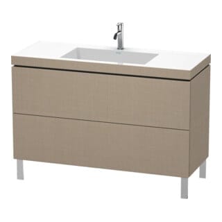 Duravit Waschtischunterschrank c-bonded L-Cube 120x48cm, 1 Hahnl., lei, 2 Ausz., steh.