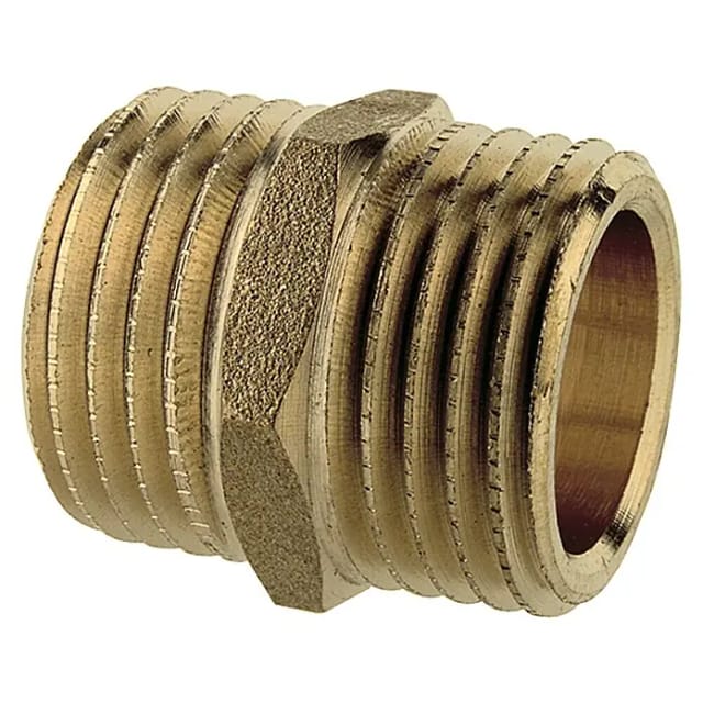 KIRCHHOFF MS Doppelnippel, blank, 3/4"AG