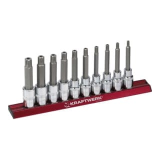 Kraftwerk Loch-RIBE-Lang-Bit-Steckschlüssel-Satz 1/2" 100, 10-tlg.
