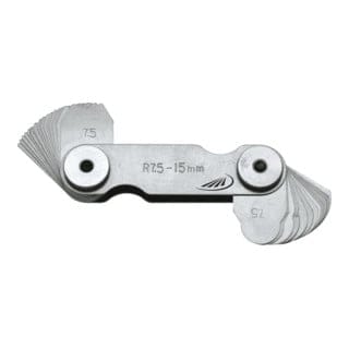 Helios Preisser Radienschablone INOX, 17 Blatt 1,0-7,0 mm