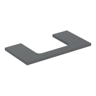 Geberit Waschtisch-Platte One 90x3x47cm, lava/lackiert m, Ausschn mit.