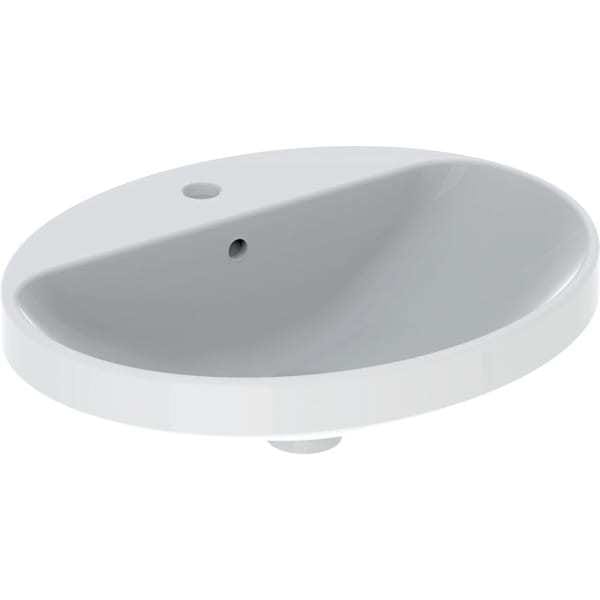 Geberit Einbauwaschtisch VariForm 55x45cm, m HLB, m ÜL, ov., we. K-Tect