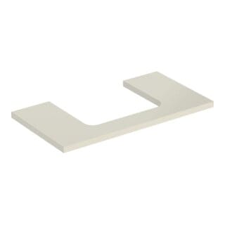 Geberit Waschtisch-Platte One 90x3x47cm, sand-grau/l hg, Ausschn mit.