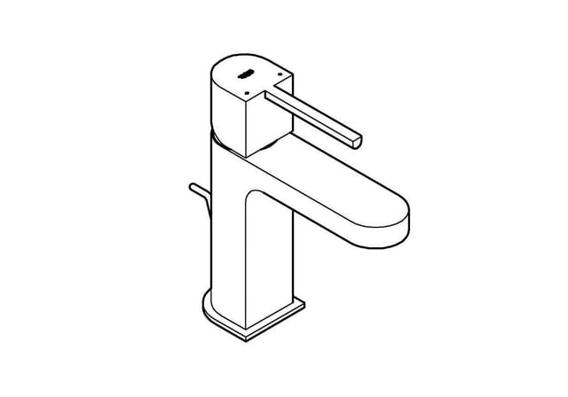 Grohe Waschtisch-Einhebelmischer PLUS 1/2", S-Size, Ablaufgarnitur, supersteel