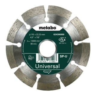 Metabo Diamanttrennscheibe 115x22,23mm, SP-U, Universal SP