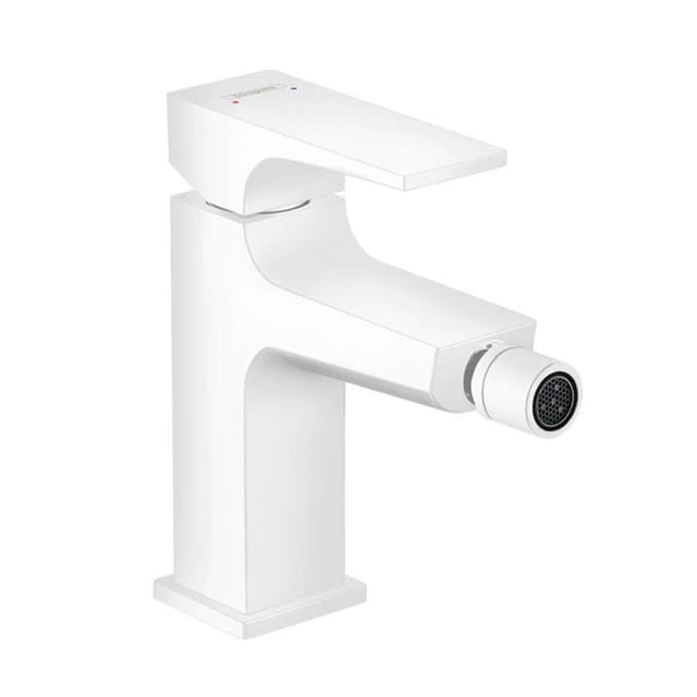 hansgrohe Bidet-Einhebelmischer Metropol m HG, Pus-Op-Abl, Ausl. 129mm, m.-we