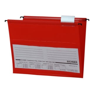 Eichner PVC-Hängemappe Platin Lineseitlich offen, rot