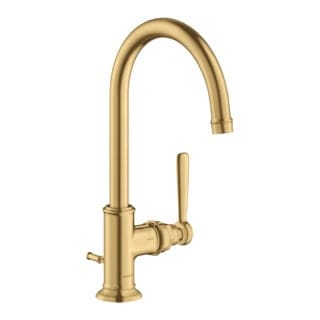 hansgrohe Waschtisch-Einhebelmischer 210 Axor Montreux A 175mm, m ZugstAblGar, brush. gol opt