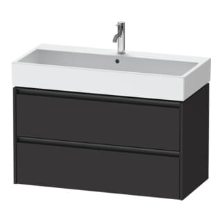 Duravit Waschtischunterschrank Ketho.2 98,4x46cm, graph matt, 2 Schub., wandhängend