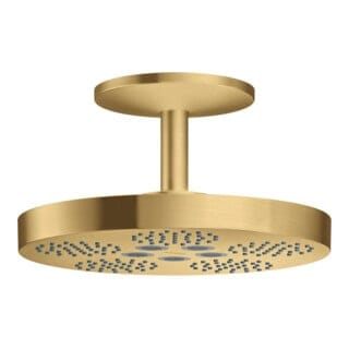 hansgrohe Kopfbrause Axor One m Deckenanschluss, 2jet, brush. gold optic
