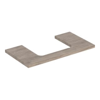 Geberit Waschtisch-Platte One 90x3x47cm, N hick./Mela Holz, AS mit.
