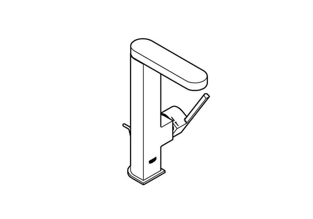 Grohe Waschtisch-Einhebelmischer PLUS 1/2", L-Size, Ablaufgarnitur, supersteel