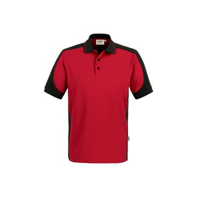 Hakro Polo-Shirt Contrast Performance, rot, Unisex-Größe: L