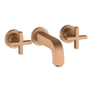 hansgrohe Fertigmontageset Axor Citterio UP-3-Loch-Waschtischarmatur, m Kreuzgr., brush. bron