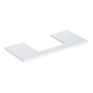 Geberit Waschtisch-Platte One 105x3x47cm, w/l hochgl., Ausschn mit.