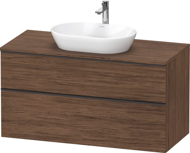 Duravit Waschtischunterschrank D-Neo 120x55cm, sw/Nuss d, 2 SBK, 1 A, 1 Pl