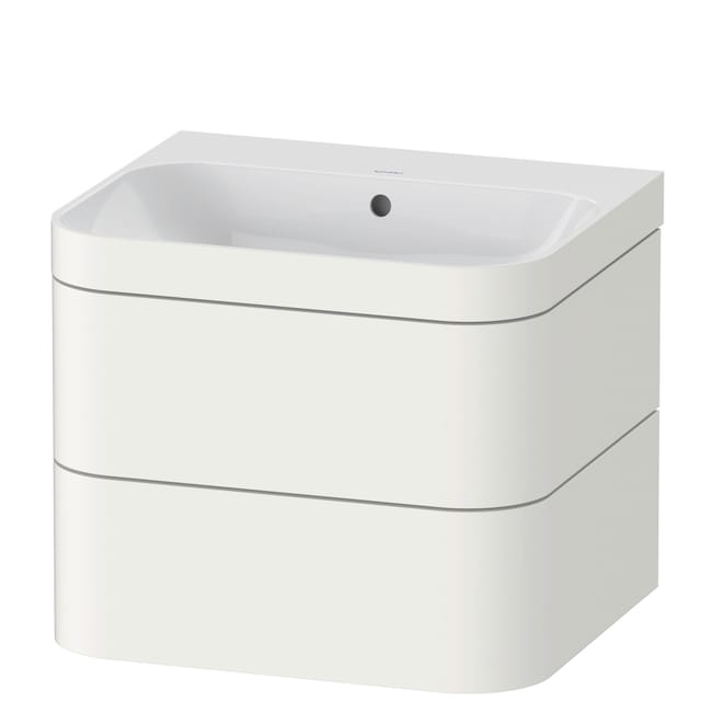 Duravit Möbelwaschtisch-Unterschrank Happy D.2 Plus 57,5x49cm, o. HL, we s-matt, 2 Schubk.