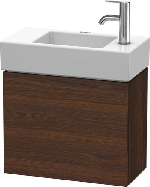 Duravit Waschtischunterschrank L-Cube 48x24x40cm, wandhängend, Tür li, Nussb geb.