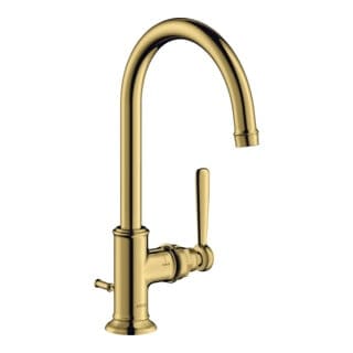 hansgrohe Waschtisch-Einhebelmischer 210 Axor Montreux A 175mm, m Zugst.Abl.Gar., pol. gol opt